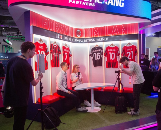 AC Milan exhibition activation filming area