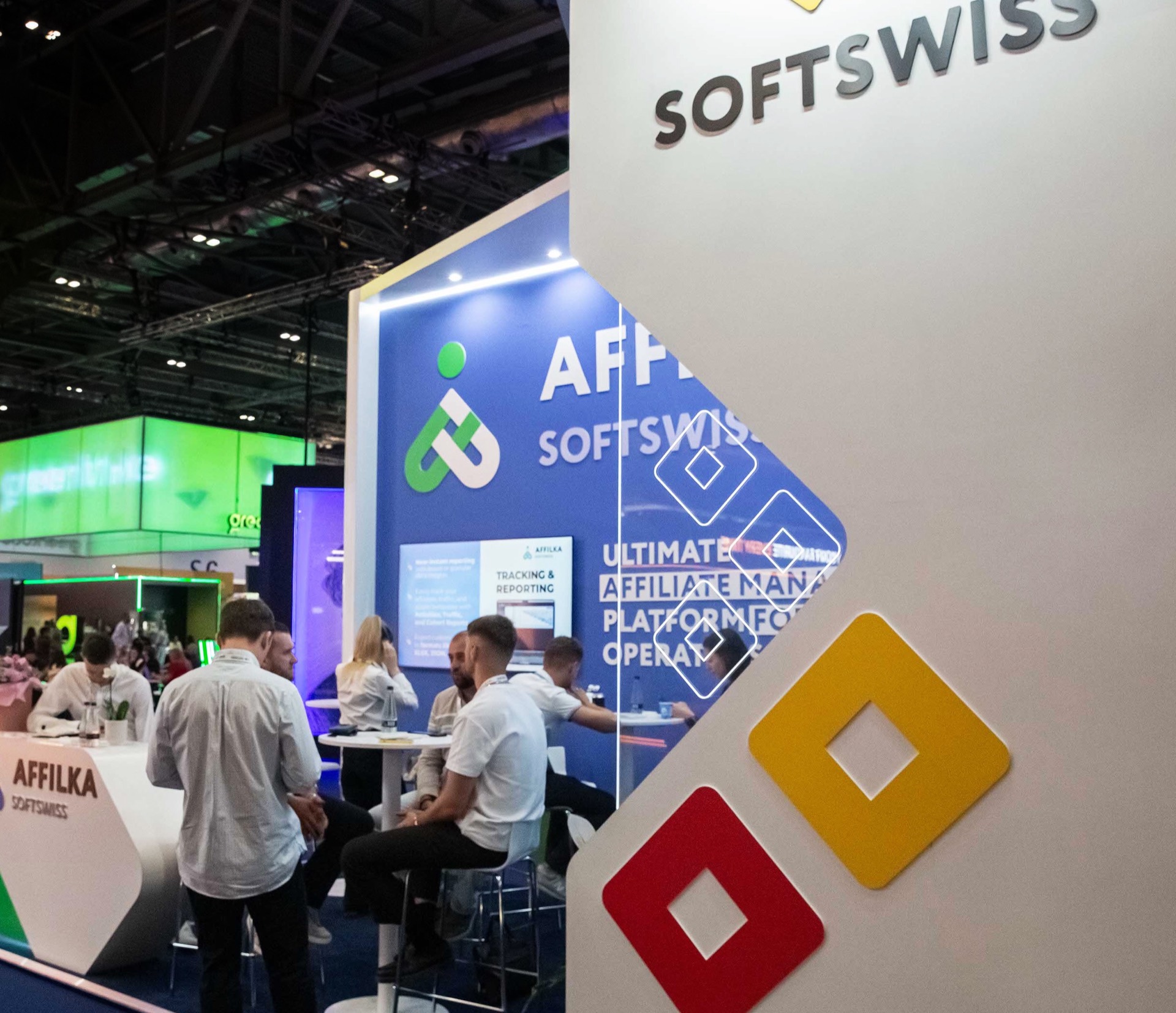 Affilka by SOFTSWISS iGB London 2025 exhibition stand