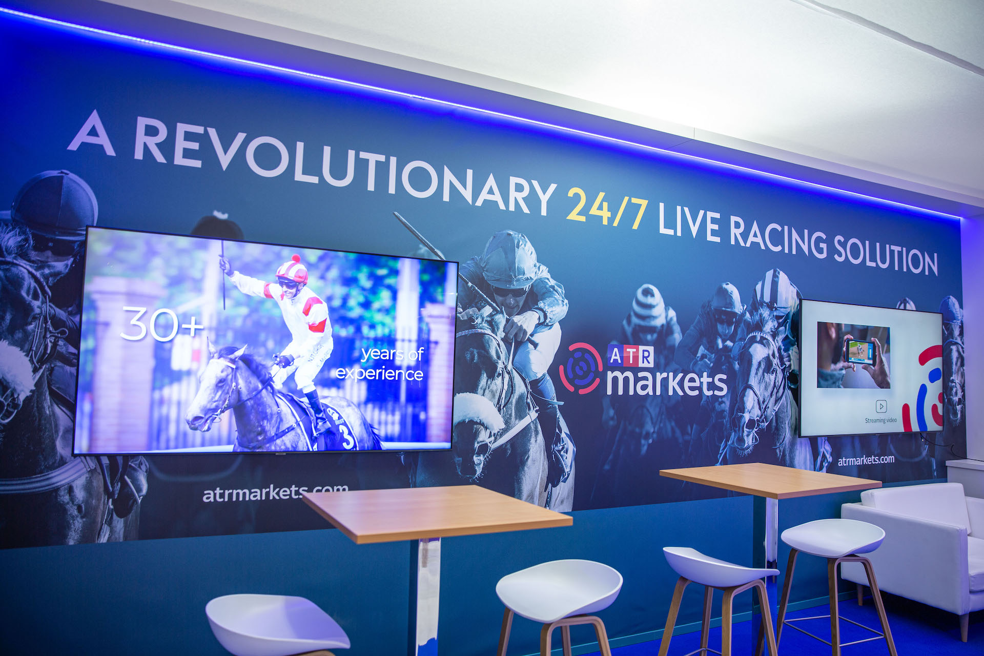 At The Races ICE London 2022 exhibition stand