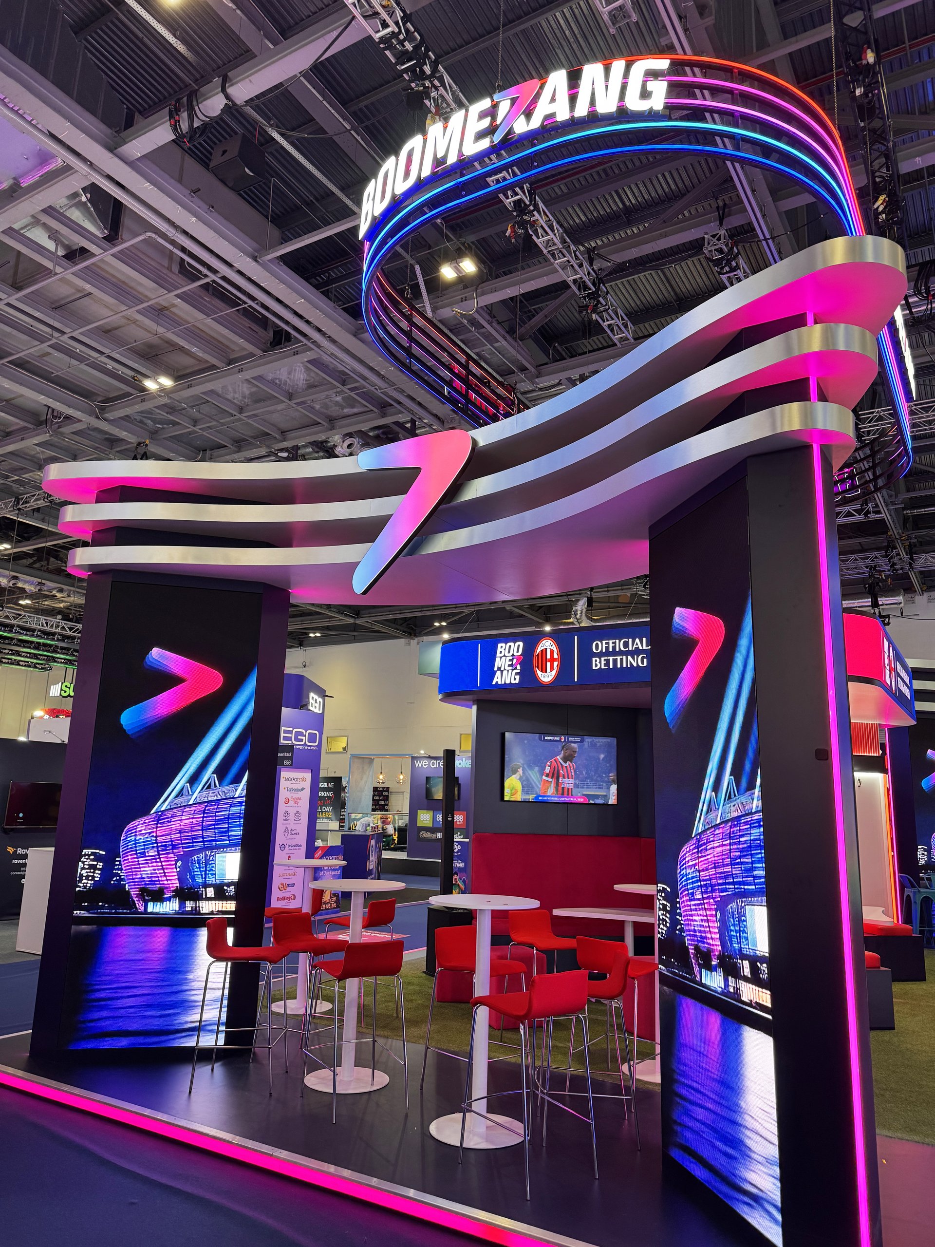 Boomerang Igb London trade show stand