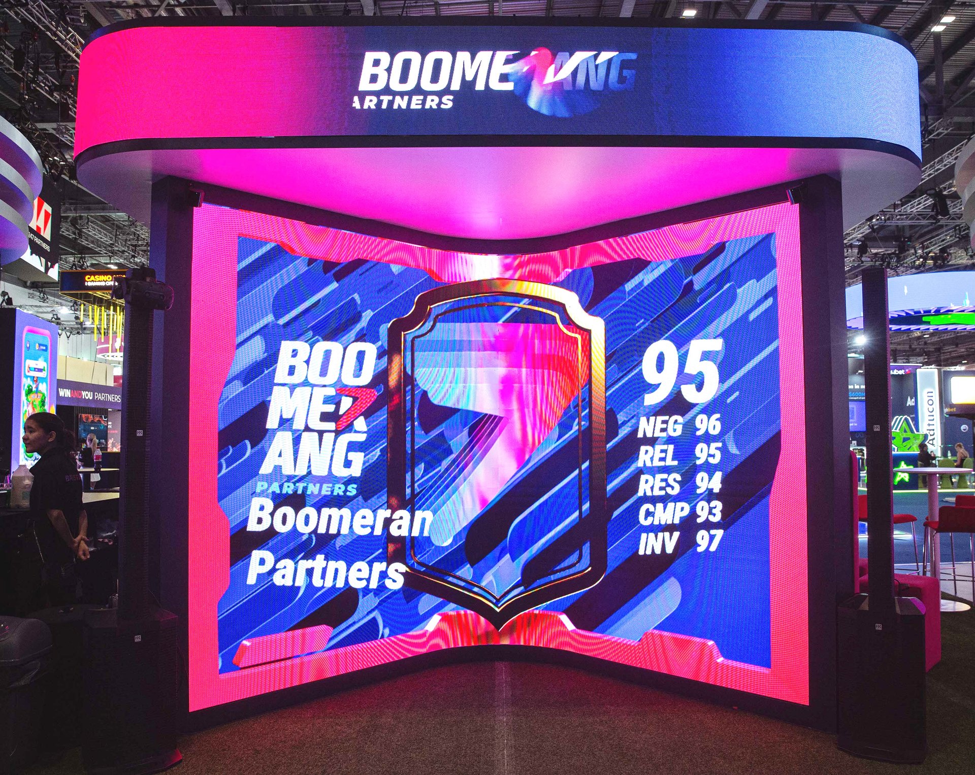 Boomerang Igb London trade show stand