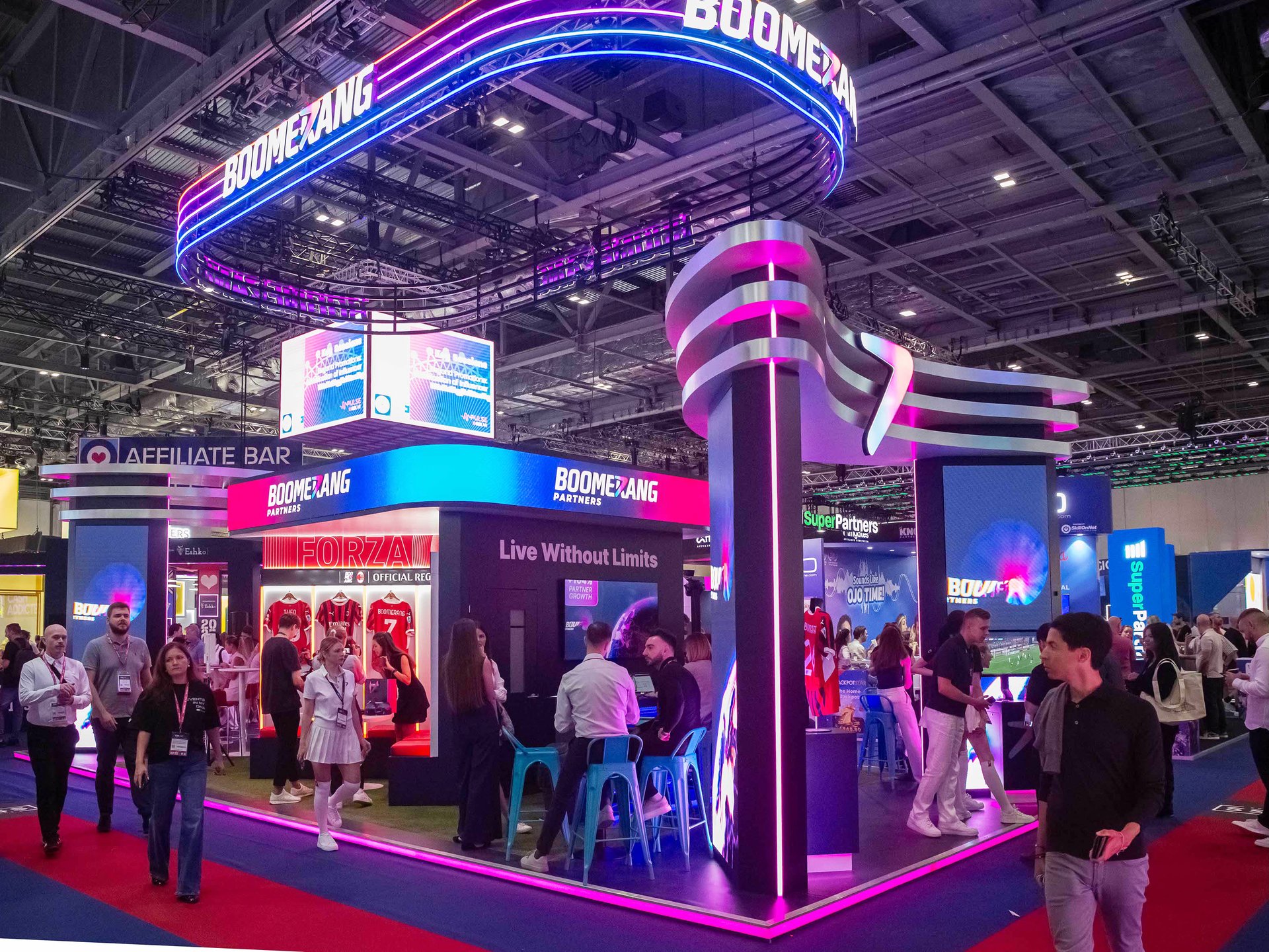 Boomerang Igb London trade show stand