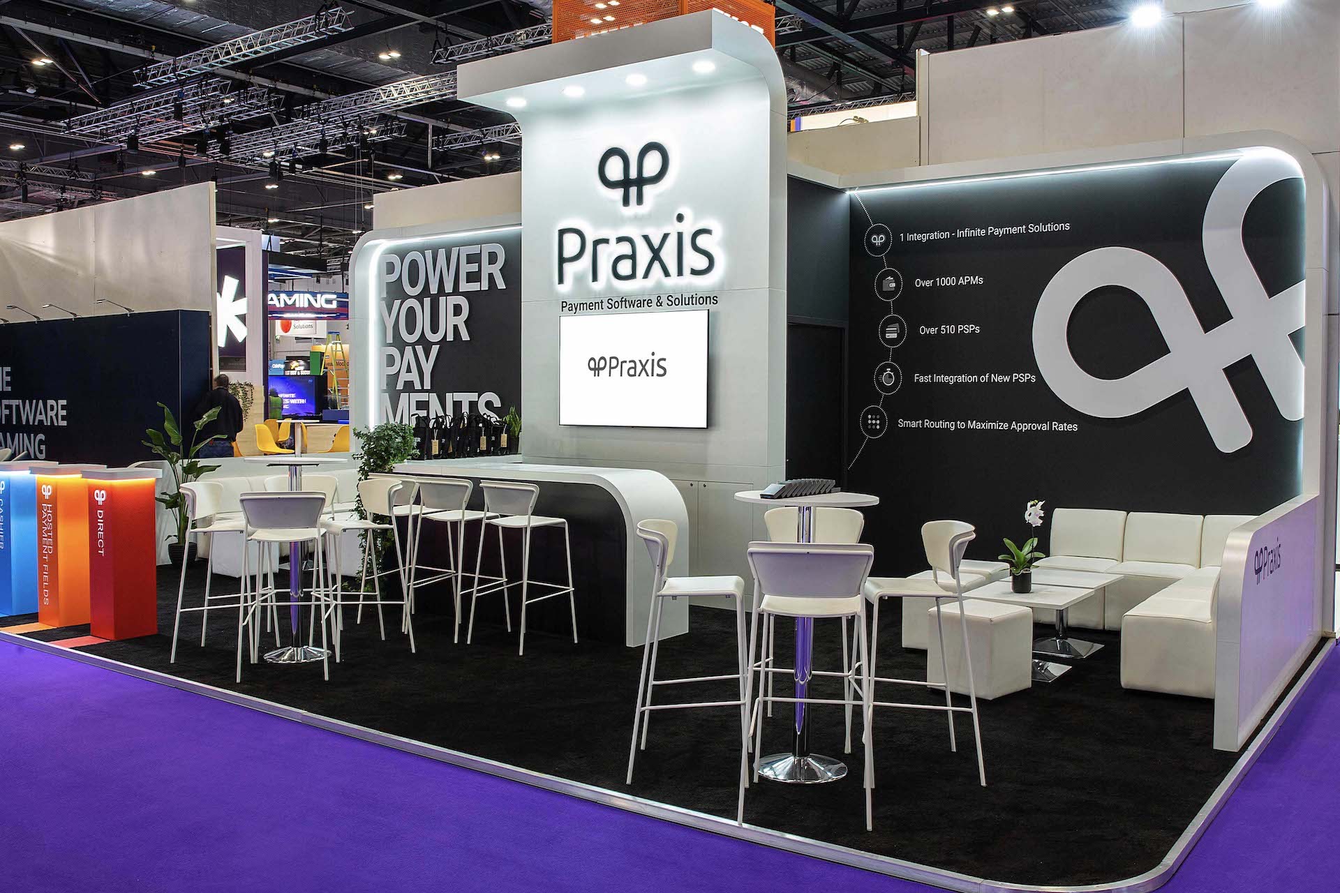 Praxis Technology ICE London 2023 exhibition stand