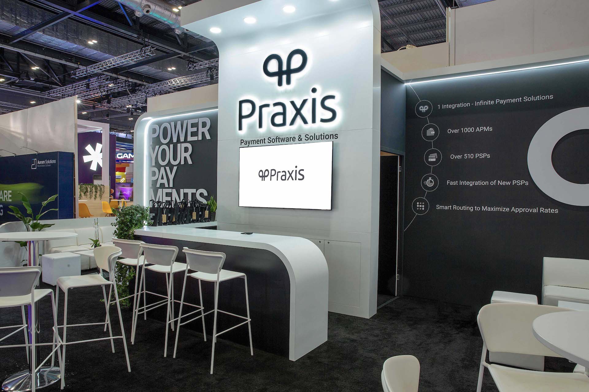 Praxis Technology ICE London 2023 exhibition stand