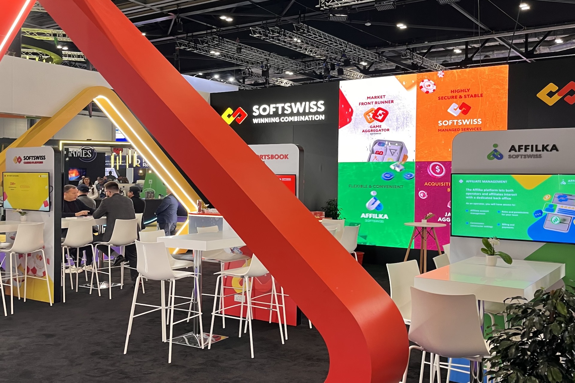 SOFTSWISS ICE London 2023 exhibition stand