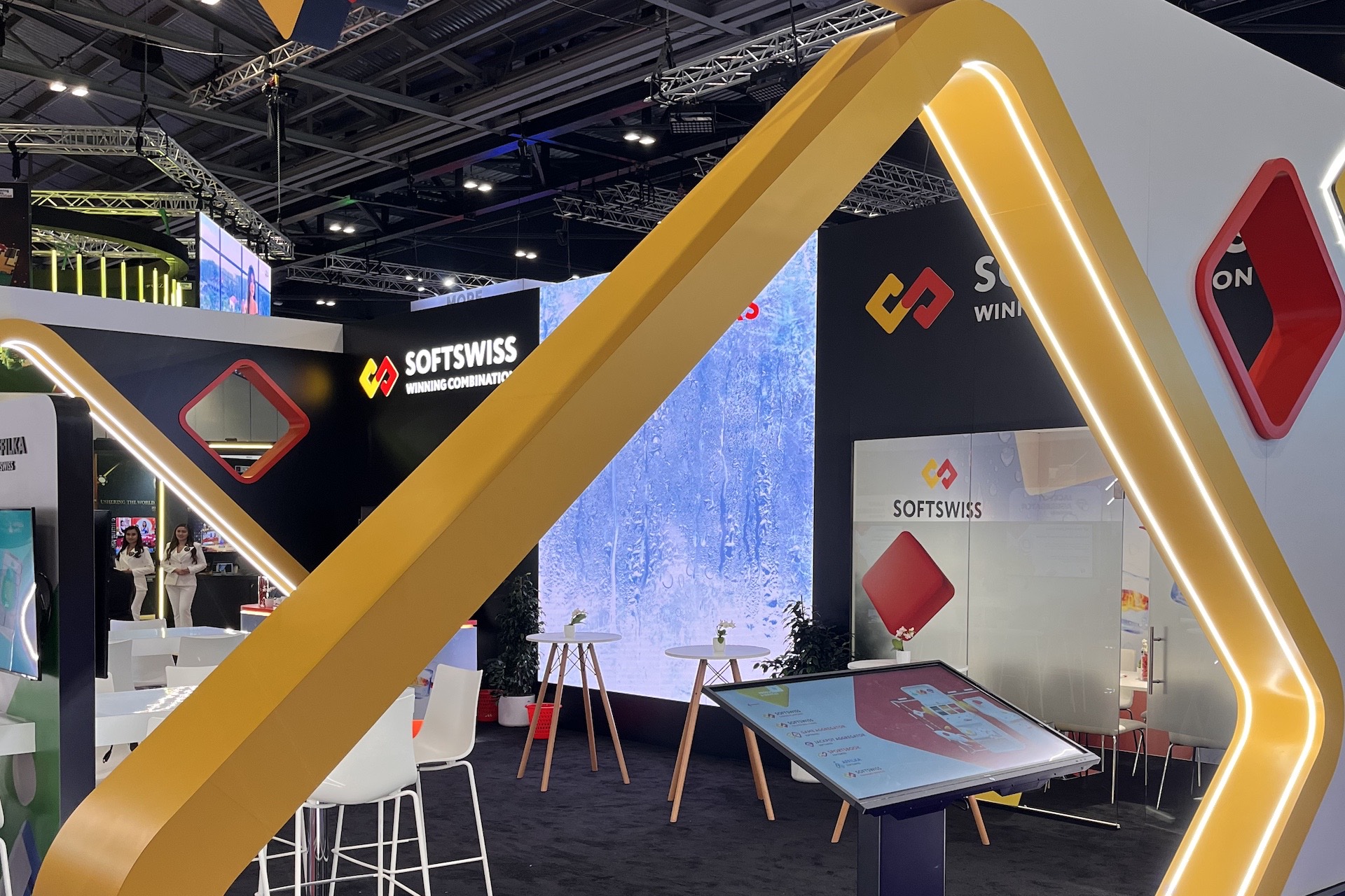SOFTSWISS ICE London 2023 exhibition stand