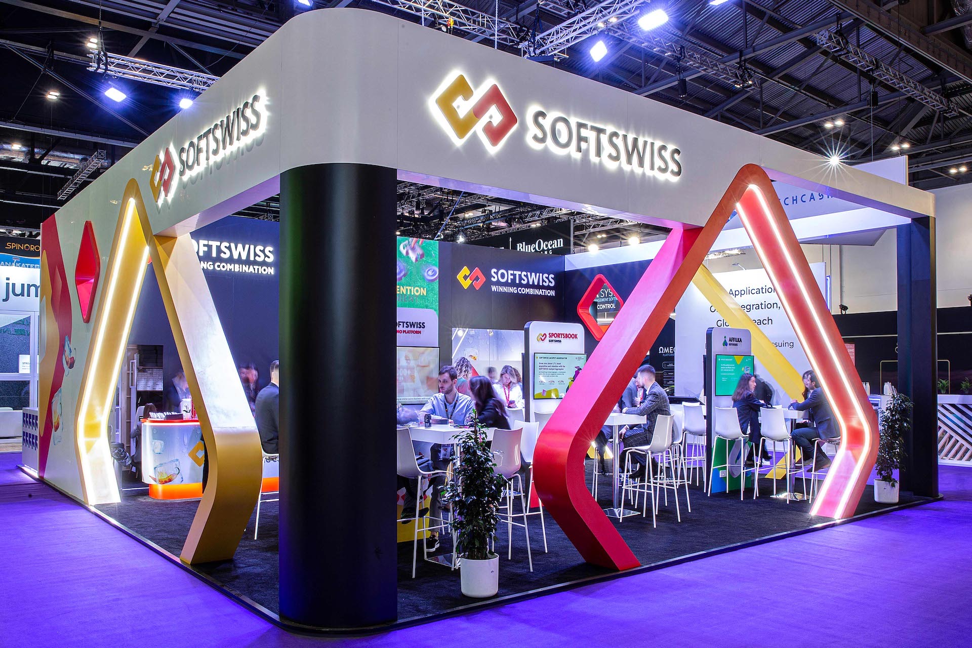 SOFTSWISS ICE London 2023 exhibition stand