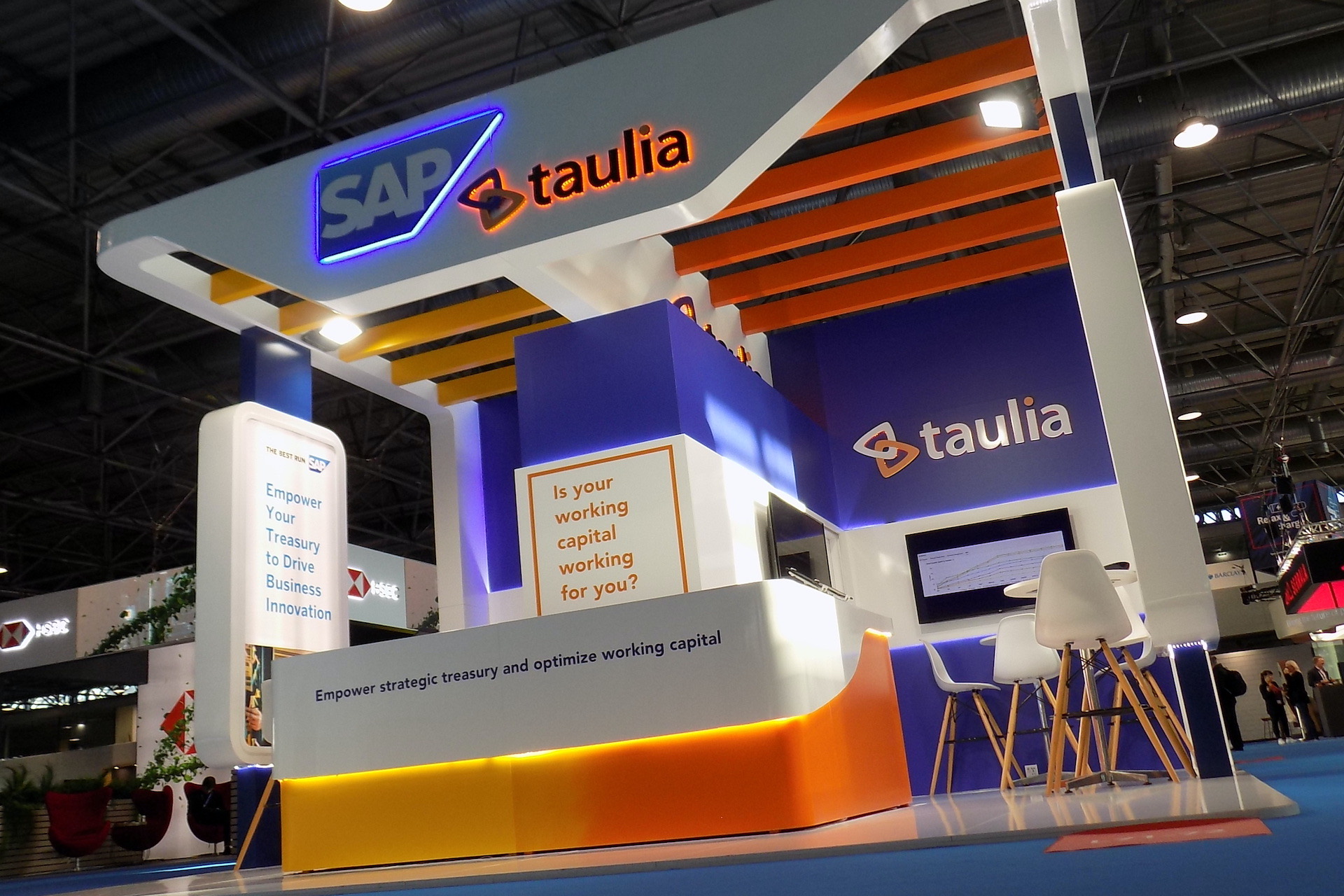 Taulia & SAP EuroFinance Vienna 2022 exhibition stand
