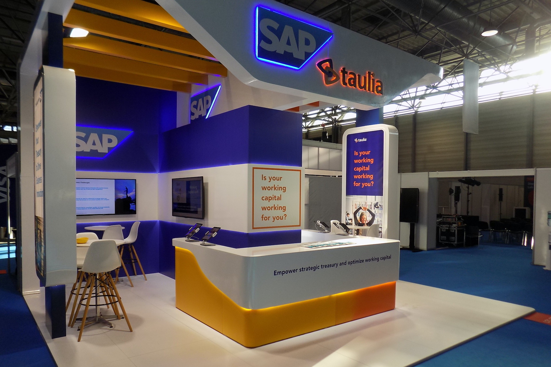 Taulia & SAP EuroFinance Vienna 2022 exhibition stand
